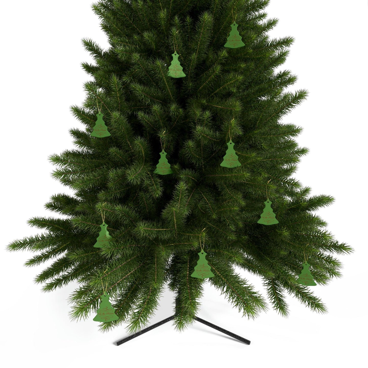 Tis The Season Christmas Tree Ceramic Ornaments (1pcs, 5pcs, 10pcs, 20pcs)