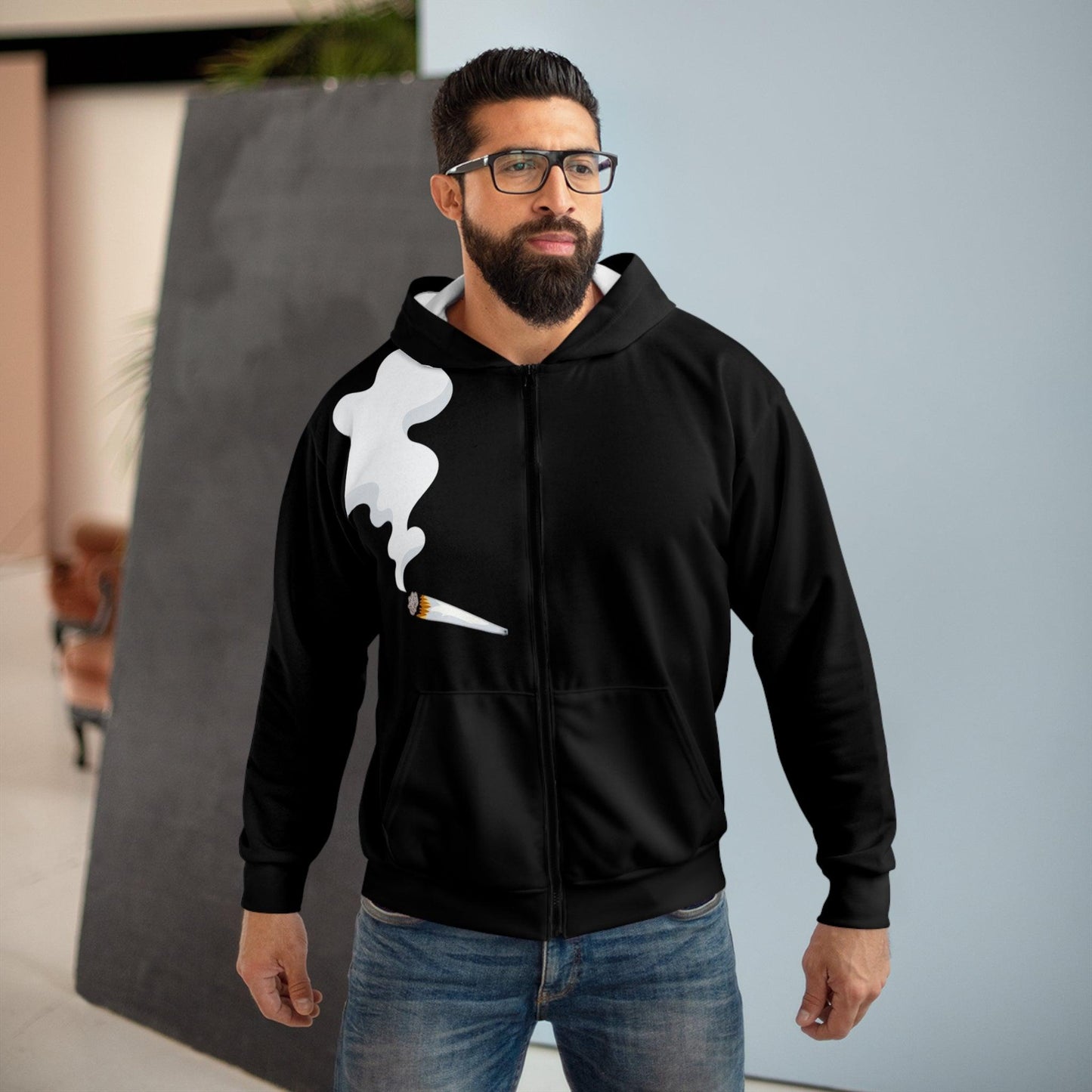 Half Toked Unisex Zip Hoodie