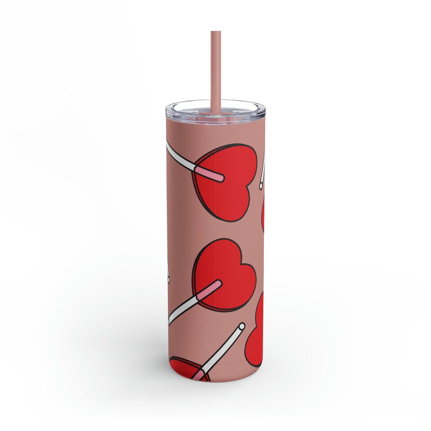 Heart Lollipop Maars Maker Skinny Matte Tumbler, 20oz