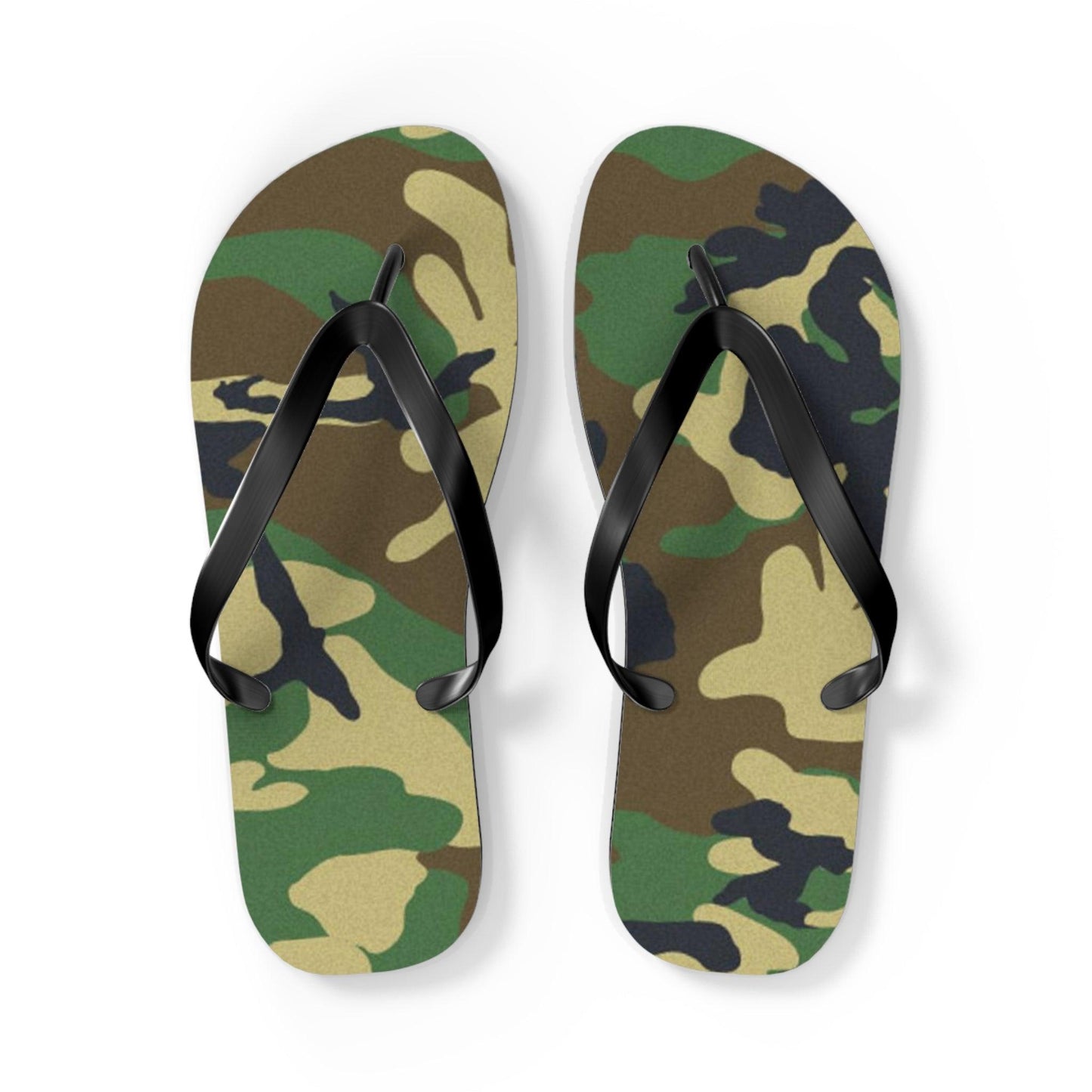 Men's Green Camouflage Flip Flops