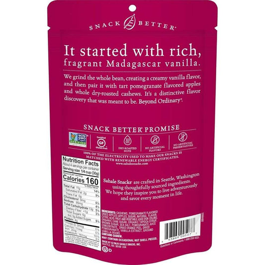 SAHALE SNACKS: Cashews & Pomegranate and Vanilla-4oz,Delicious Nut Mix