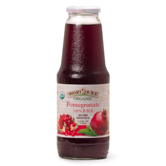 SMART JUICE: 100% Organic Pomegranate Juice - 33.8oz |Natural & Kosher