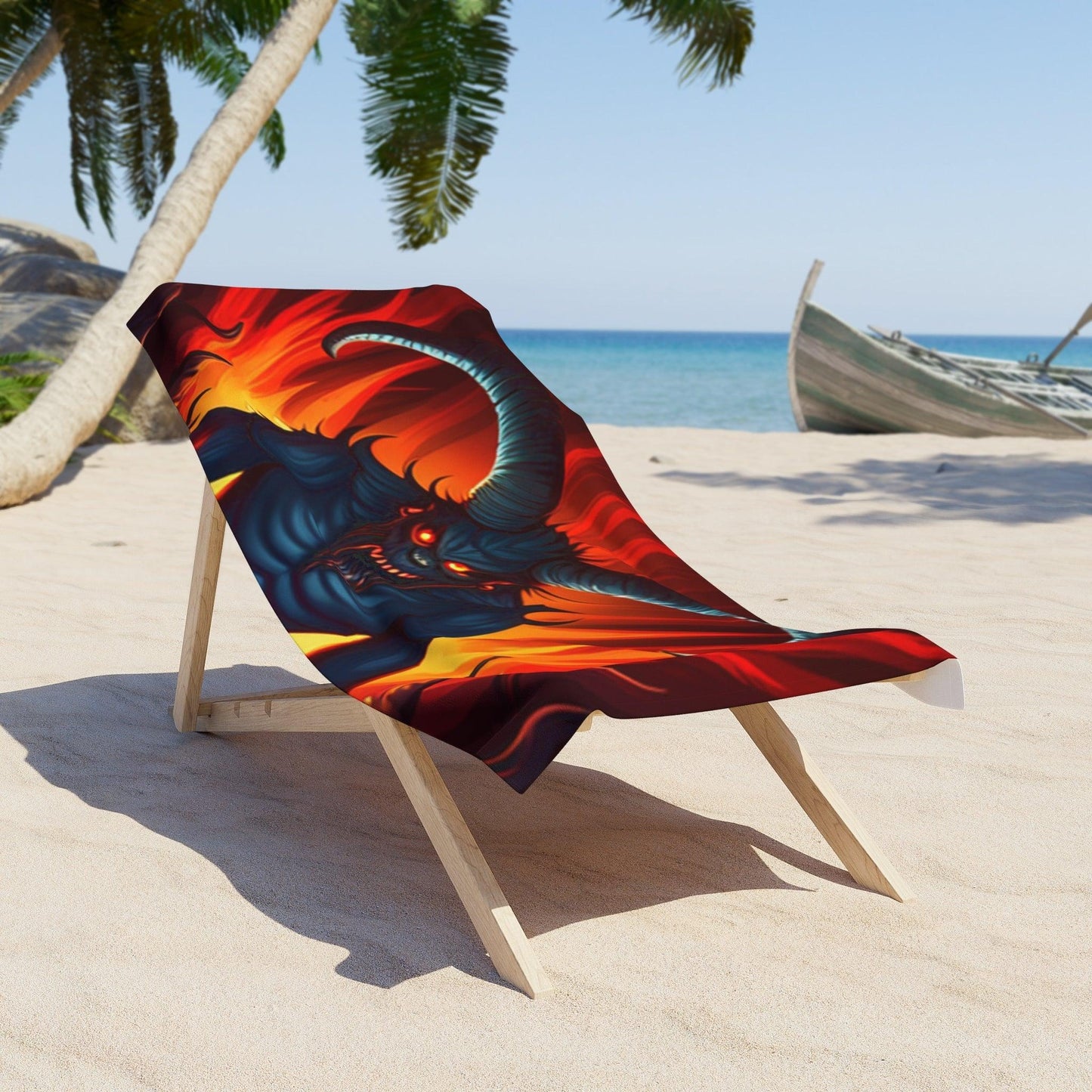 Horny Devil Beach Towel