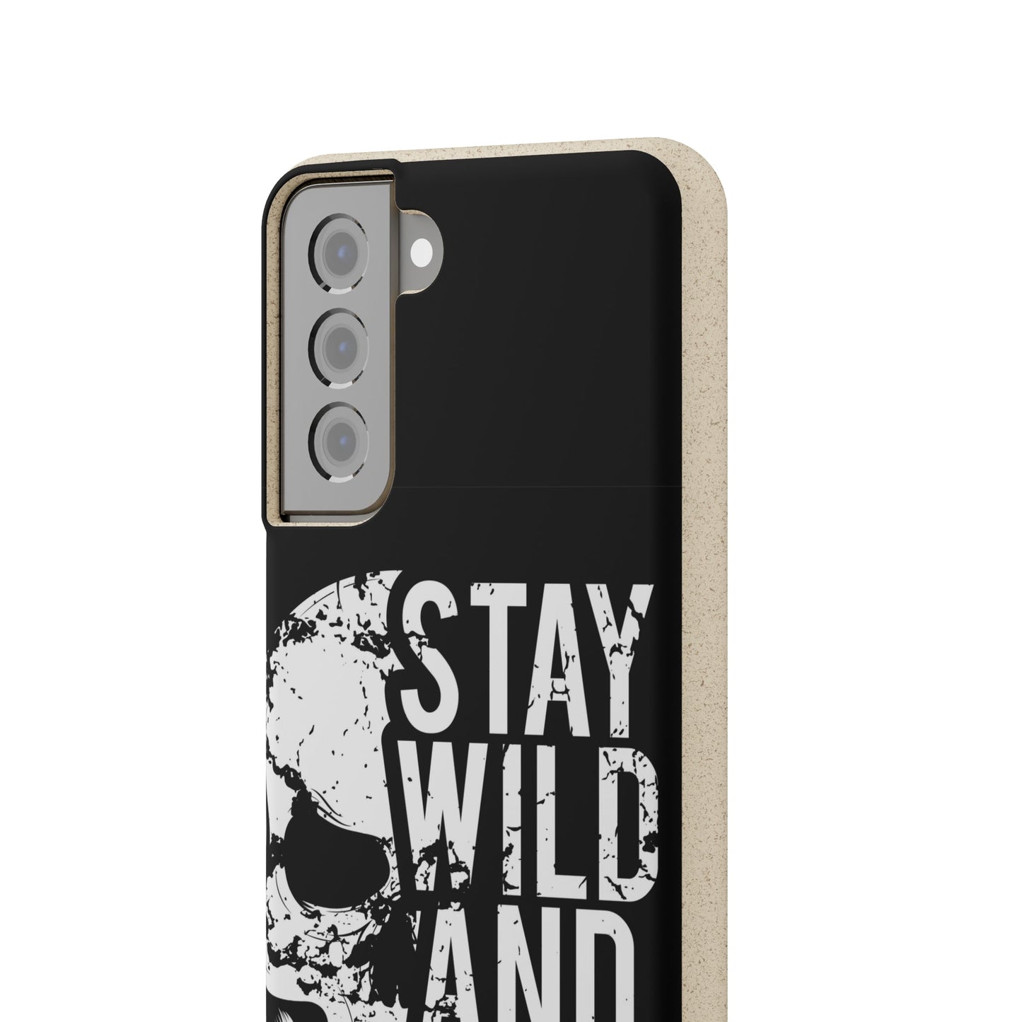 Stay Wild And Free Skull Biodegradable Cases