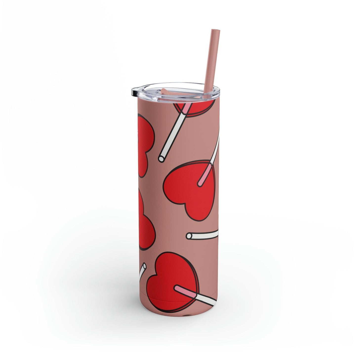 Heart Lollipop Maars Maker Skinny Matte Tumbler, 20oz