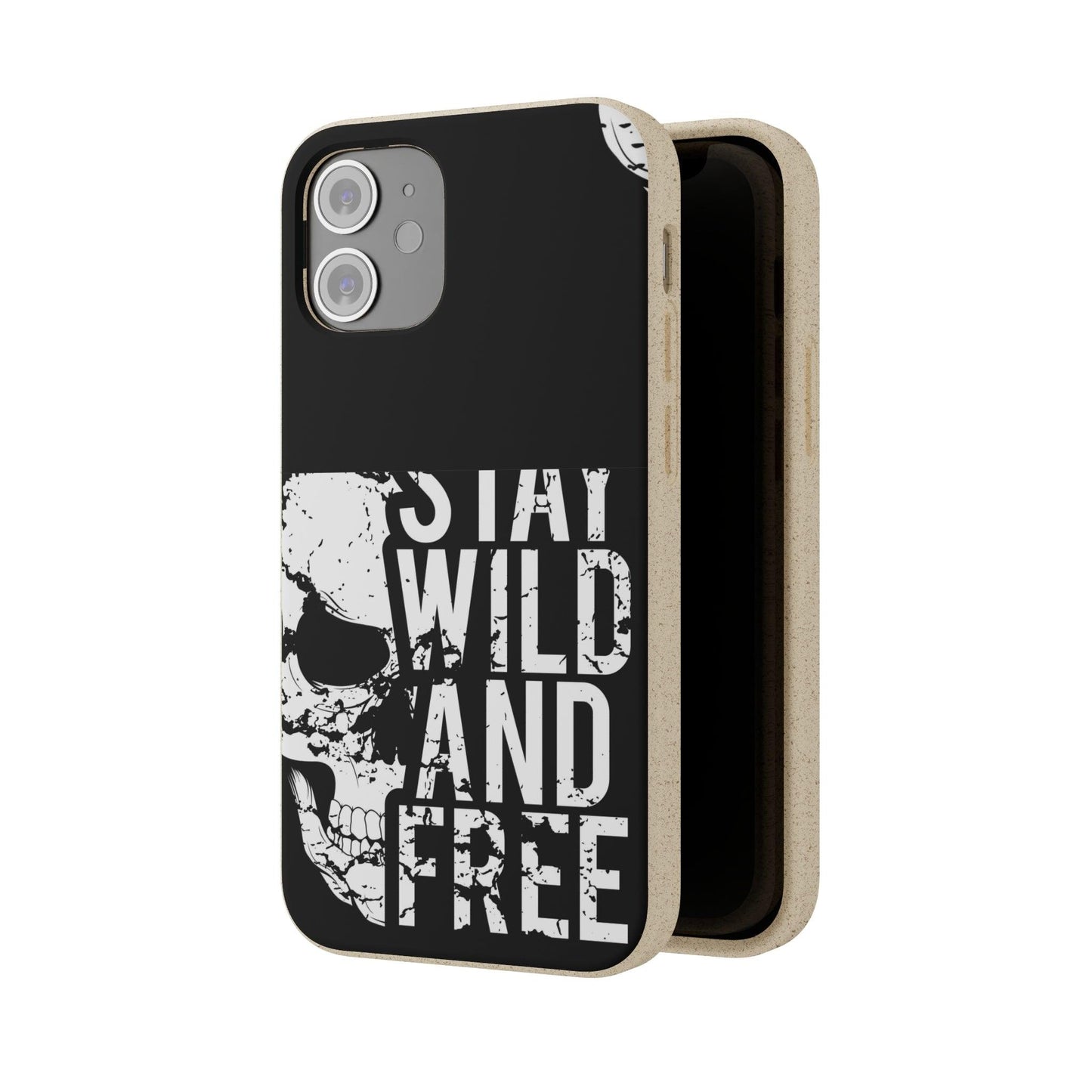Stay Wild And Free Skull Biodegradable Cases