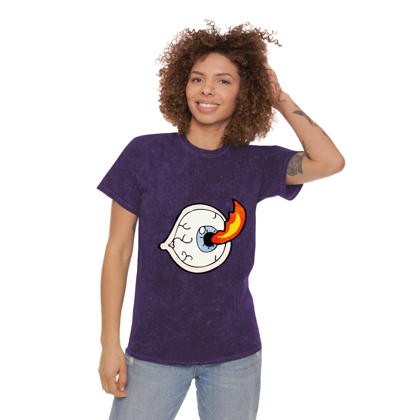 Eyeball Torch Unisex Mineral Wash T-Shirt