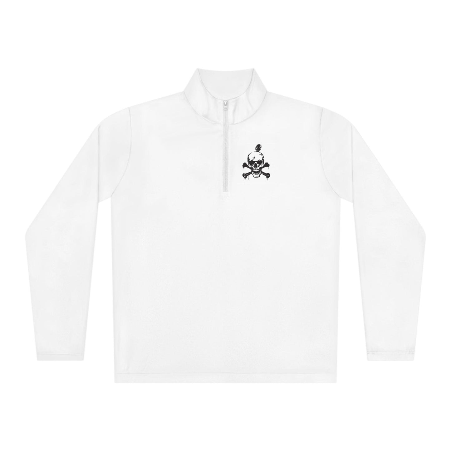 Guitar Skull Cross Bones Unisex Quarter-Zip Pullover