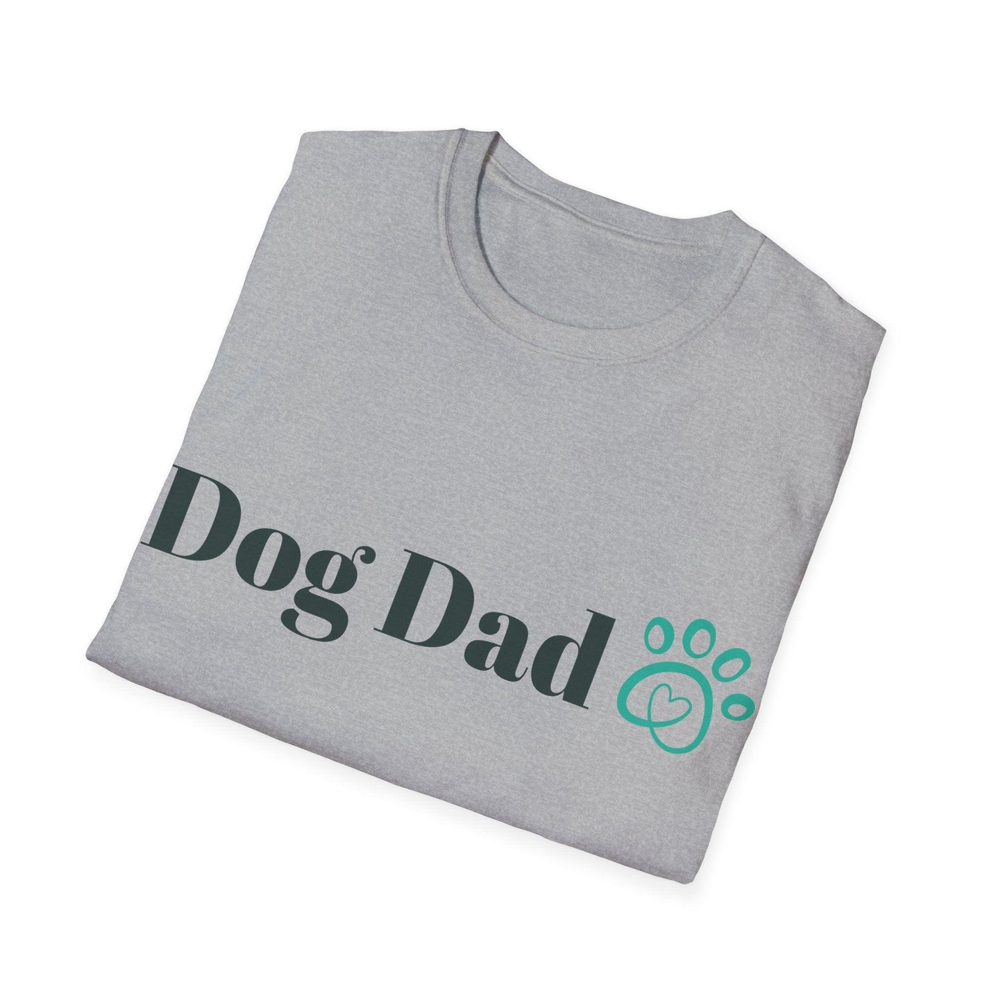 Dog Dad Paw Unisex Softstyle T-Shirt