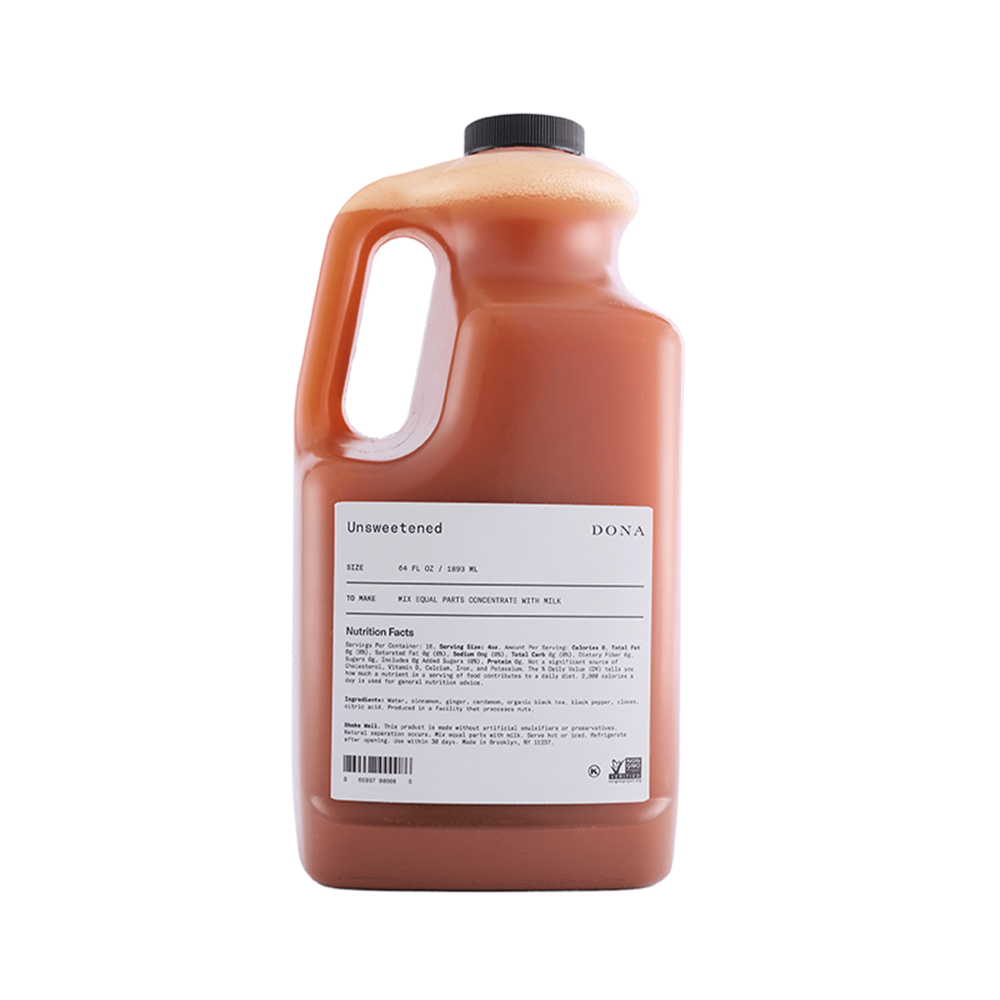 Dona 1:1 Unsweetened Chai Concentrate 64oz