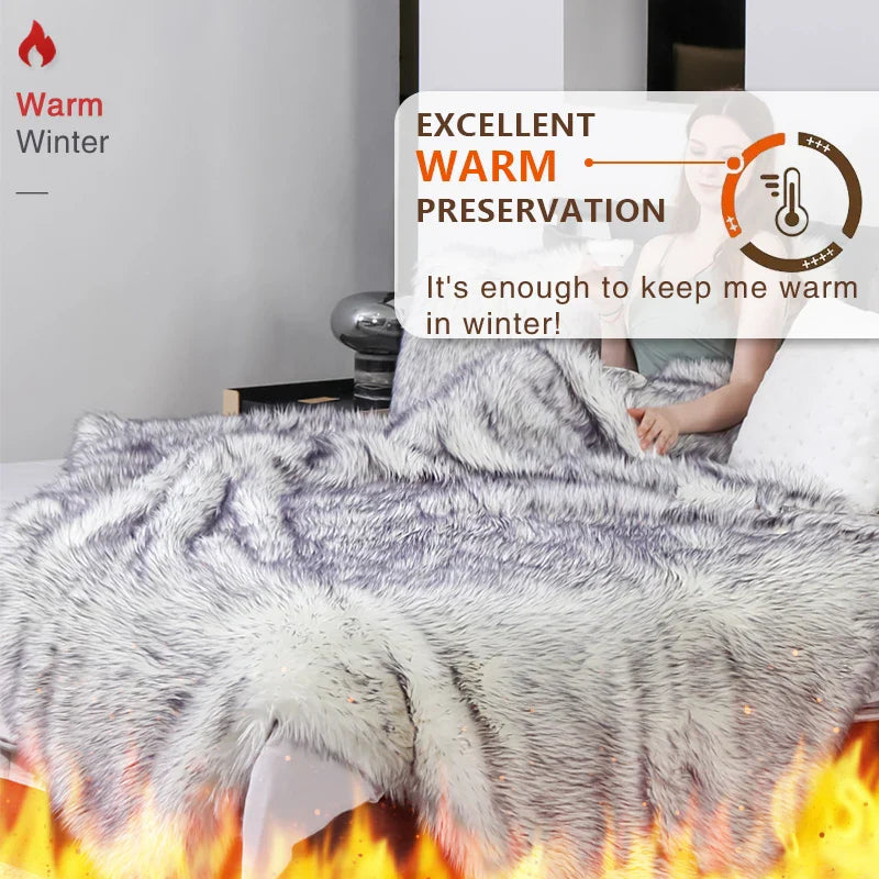 Fur Fury Deluxe Faux Fur Throw Blanket — Ultimate Softness Meets Hardcore Rock Vibes