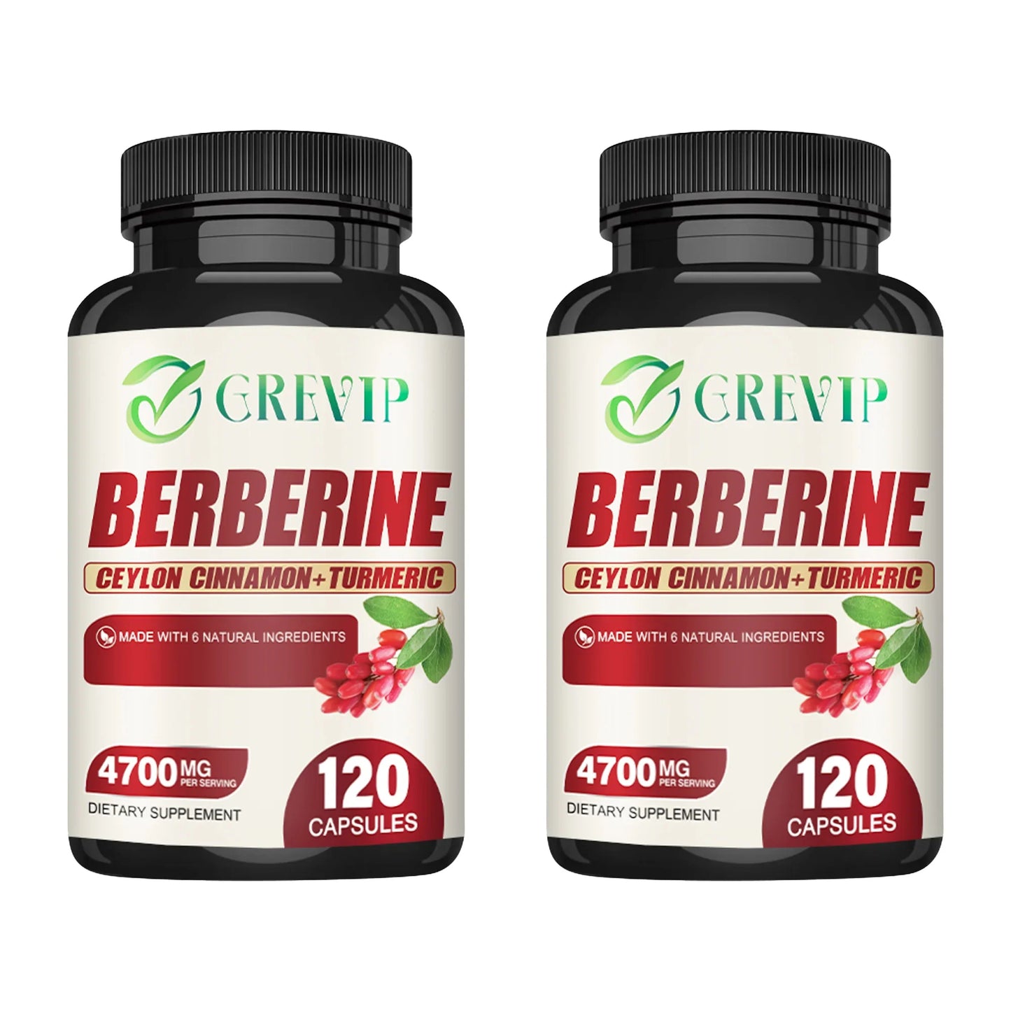 Berberine Power+ Formula — 4700mg Advanced Heart, Metabolism, and Immune Support — 120 Capsules | Turbocharged with Ceylon Cinnamon, Turmeric & Milk Thistle