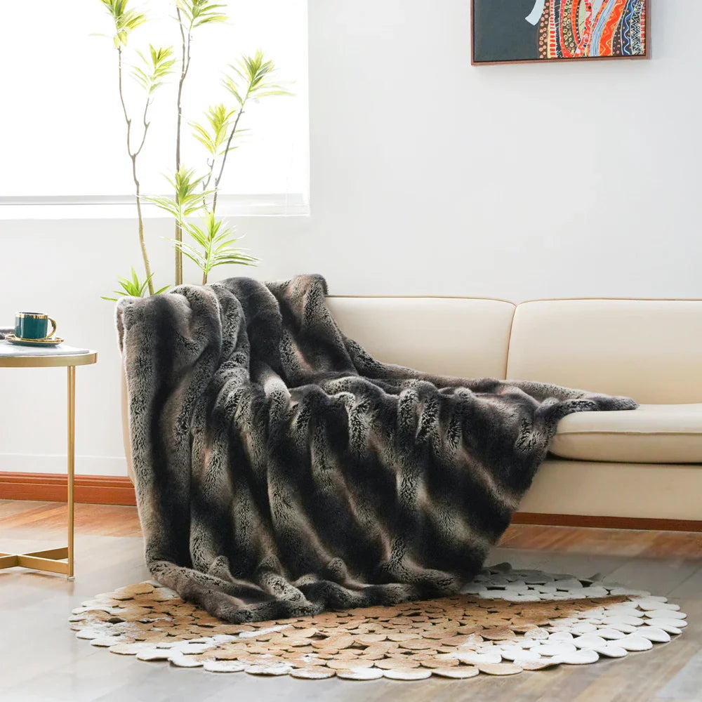 Fur Fury Deluxe Faux Fur Throw Blanket — Ultimate Softness Meets Hardcore Rock Vibes