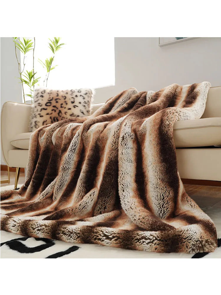 Fur Fury Deluxe Faux Fur Throw Blanket — Ultimate Softness Meets Hardcore Rock Vibes