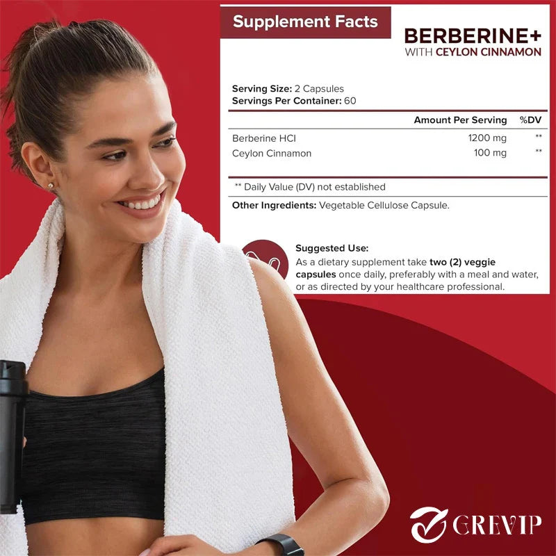Berzerker Boost - Berberine + Ceylon Cinnamon Capsules — Metabolic Mayhem for Heart, Gut, and Rock N’ Roll Glory (120 Caps)