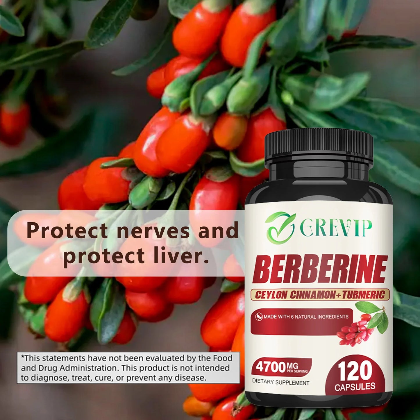 Berberine Power+ Formula — 4700mg Advanced Heart, Metabolism, and Immune Support — 120 Capsules | Turbocharged with Ceylon Cinnamon, Turmeric & Milk Thistle