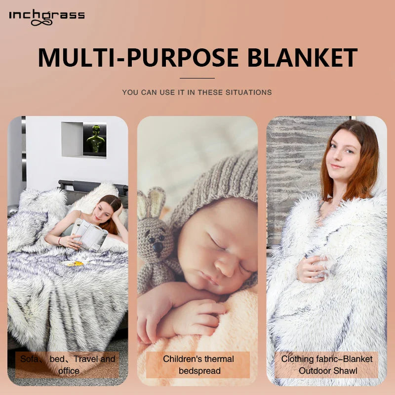 Fur Fury Deluxe Faux Fur Throw Blanket — Ultimate Softness Meets Hardcore Rock Vibes