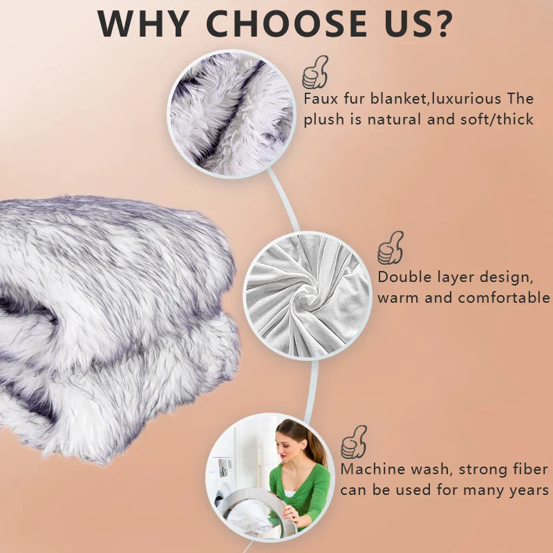 Fur Fury Deluxe Faux Fur Throw Blanket — Ultimate Softness Meets Hardcore Rock Vibes