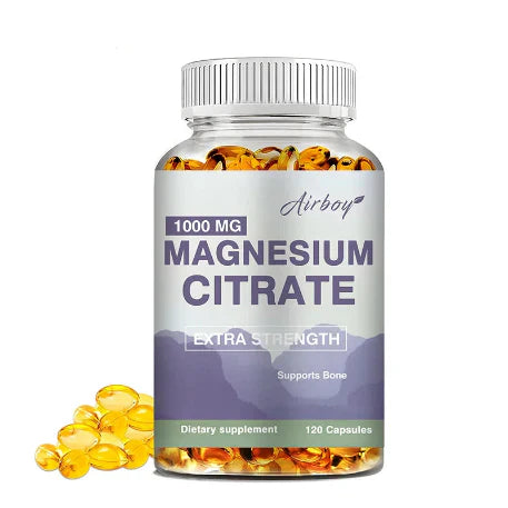 Magnesium Citrate 1000mg - 120 Capsules for Muscle, Nerve, Bone & Heart Support – Highly Absorbable, Premium Dietary Supplement