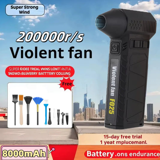 BLACKTORQ 200K RPM Turbo Air Cannon – Pro-Grade Cordless Jet Blower & Dust Cleaner with Infinite-Speed Brushless Drive