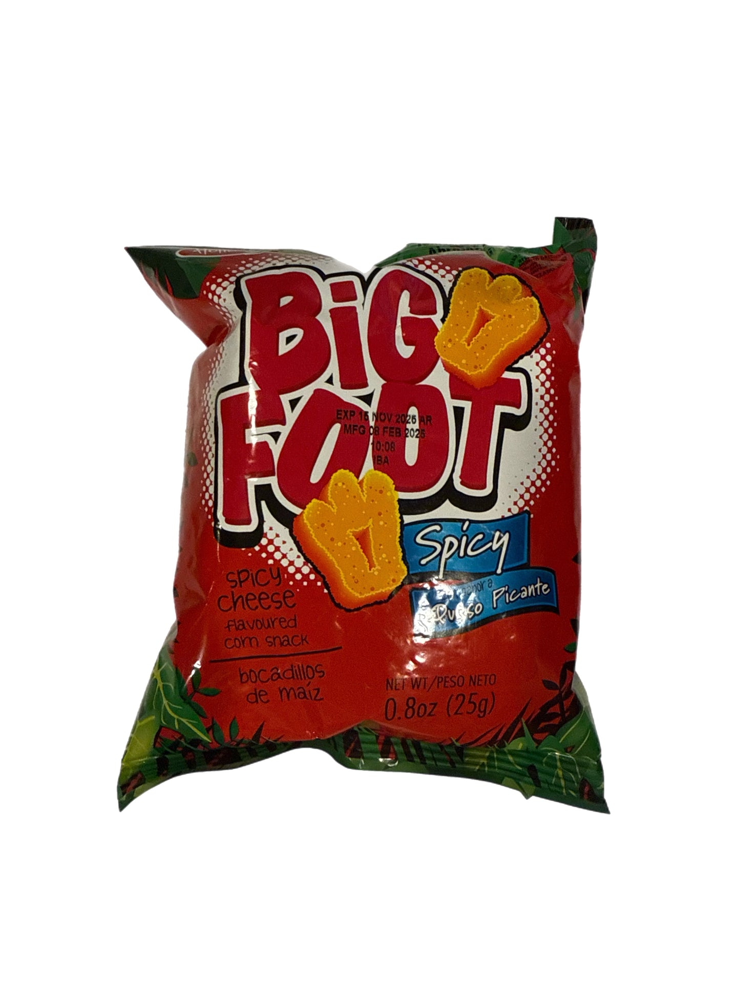 Holiday Big Foot Giant Cheese Snack – Spicy – 0.8 oz (Pack of 12)