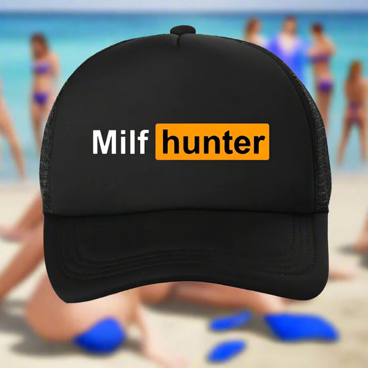 Milf Hunter Graphic Trucker Cap Funny Adult Baseball Hat Summer Streetwear Adjustable