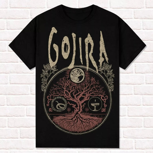 Gojira World Tree Heavy Music T-Shirt – Unisex Cotton Streetwear Tee