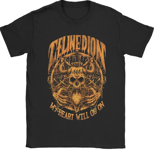 Titanic Metal Heart Tee – Celine Dion Parody Rock Shirt for Men & Women Cotton Short Sleeve Top