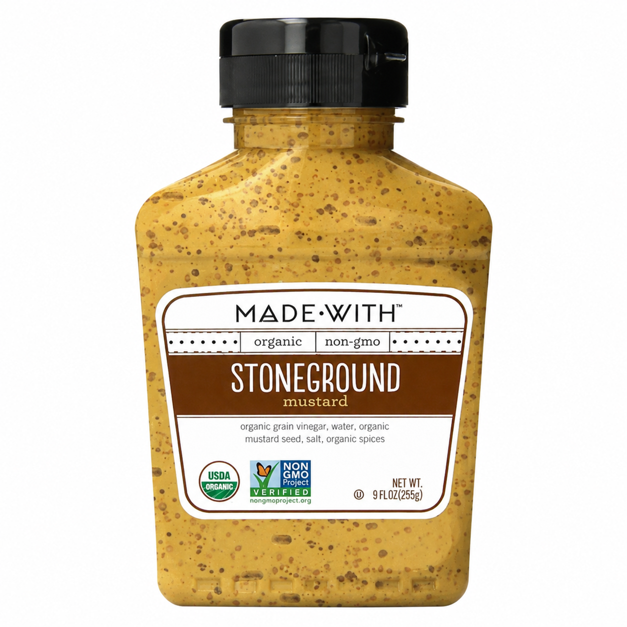 MADE WITH: Organic Stoneground Mustard, 9 oz