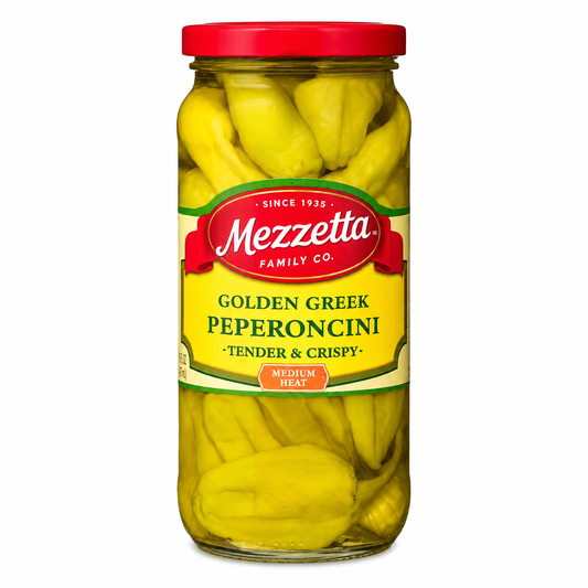MEZZETTA: Golden Greek Peperoncini, 16 oz