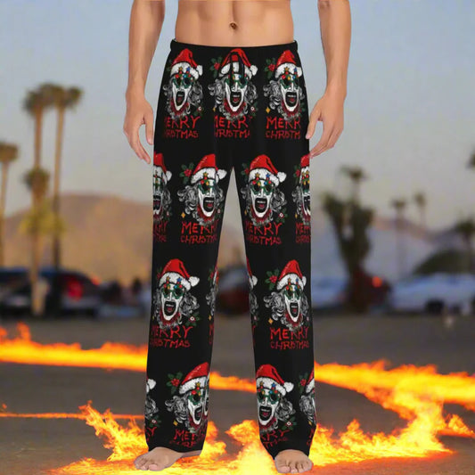 Terrifiers Horror Fan Art Men’s Pajama Pants With Pockets Night Ops Sleep Bottoms Breathable Polyester Broadcloth