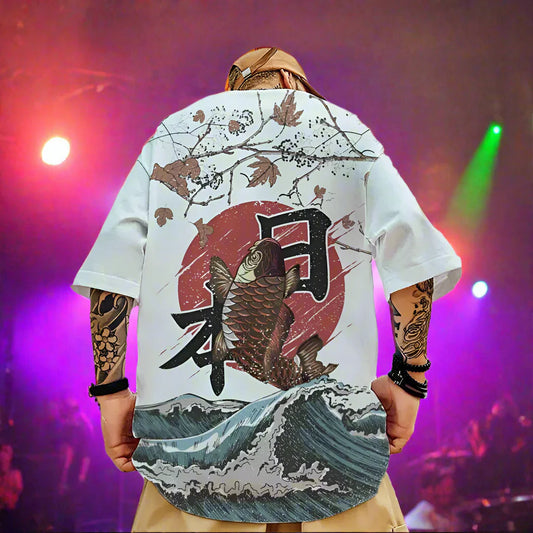 DEATHBLOSSOM 3D Oversized Street T-Shirt – Heavy Print, Plum Bloom Chaos, Japanese Rock Show Vibe for Daily Destruction