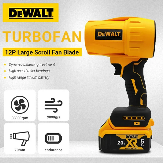 DEWALT StormForce 30000RPM Turbo Fan Dryer ⚡ — Cordless 20V Handheld Jet Blower for Hair, Dust & Car Detailing