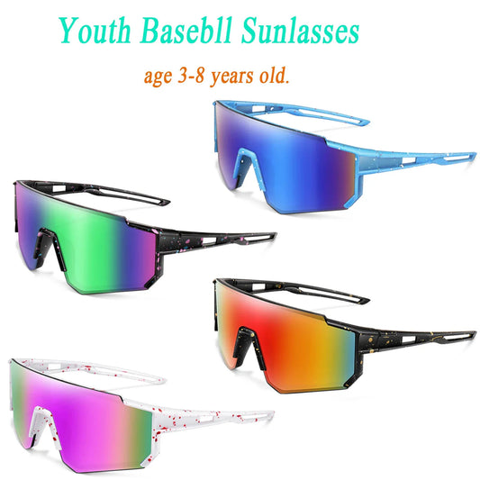 Mini Riot Riders UV400 – Kids’ Hardcore MTB Baseball Sunglasses