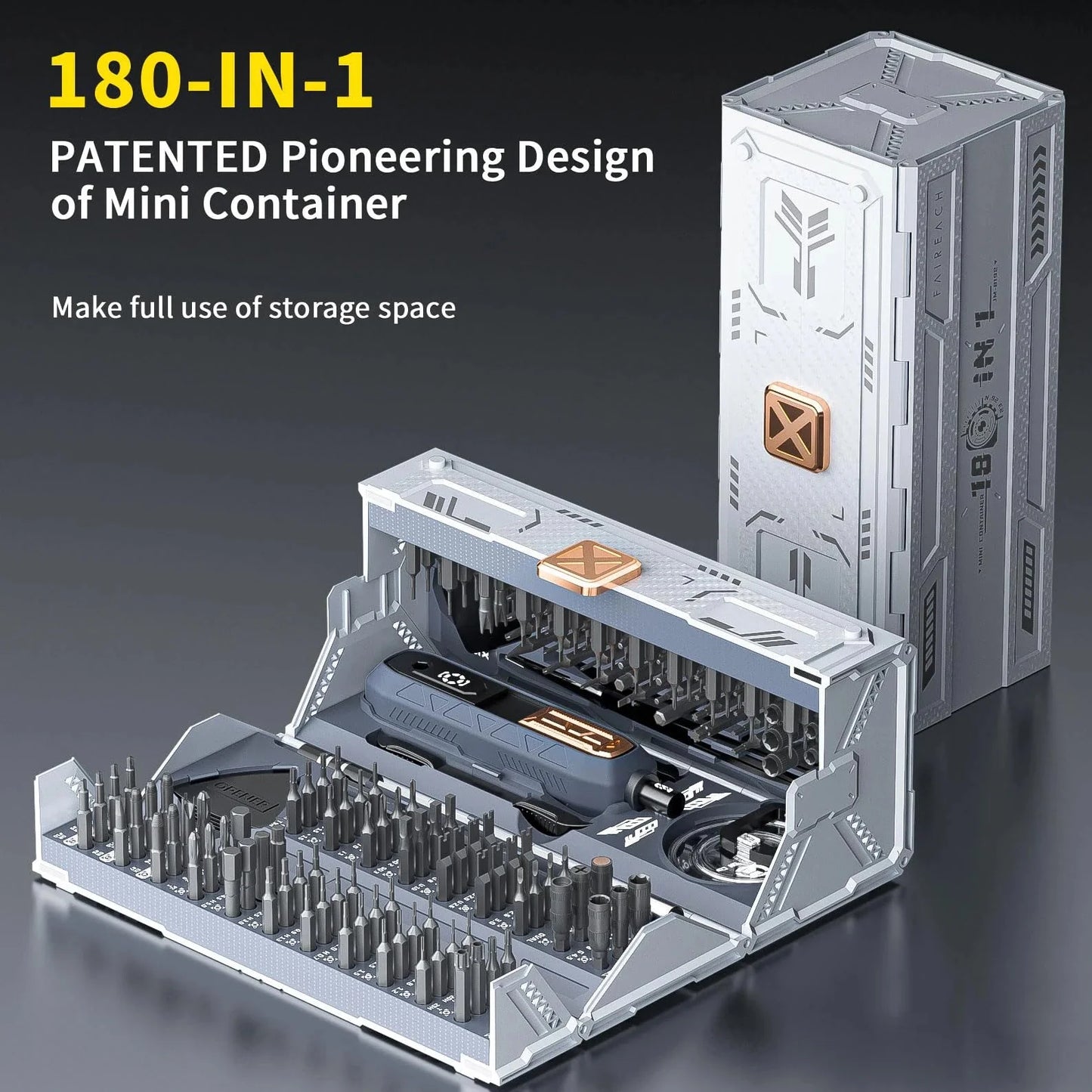 Galacok 180X Tactical Precision Driver Vault – Magnetic Micro Drill Kit for Electronics, Eyewear & Mobile Repairs | Chrome-Vanadium Alloy Steel | Pro Storage Case Included