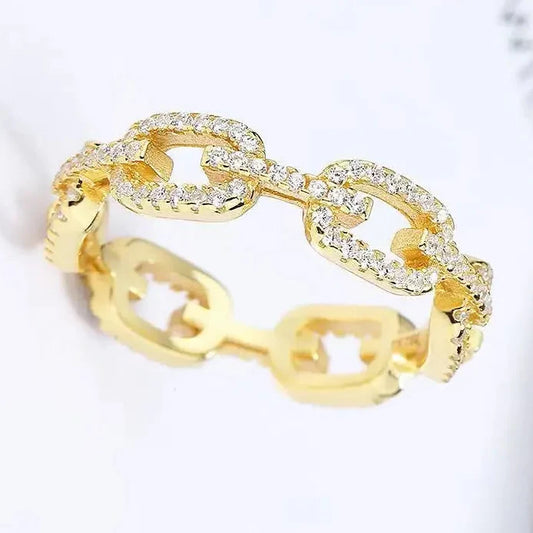 Lumé Curve Adjustable Zircon Ring — Effortless Sparkle for Every Kind of Day