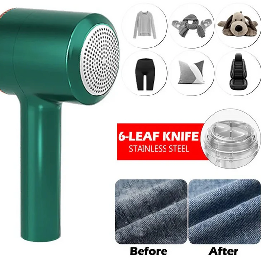 V20 TurboClean Rechargeable Lint Remover — USB Electric Fabric Shaver for Sweaters, Coats & Home Textiles