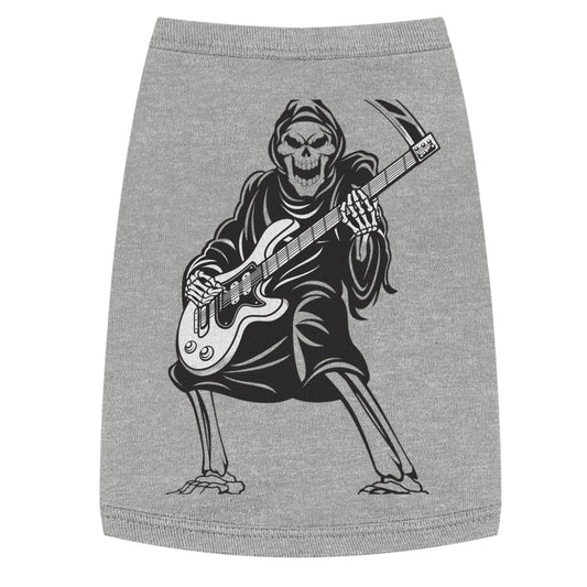 Guitar Skeleton Death Reaper Pet Tank Top