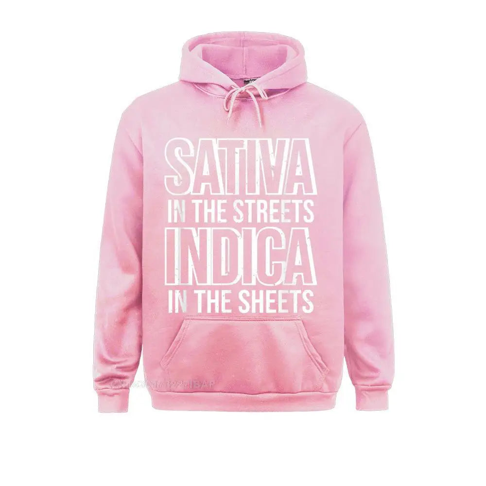 Sativa vs Indica Hoodie – 420 Heavy Hit Graphic Streetwear for Blunt Legends, Smoke Shows & Couch-Locked Icons