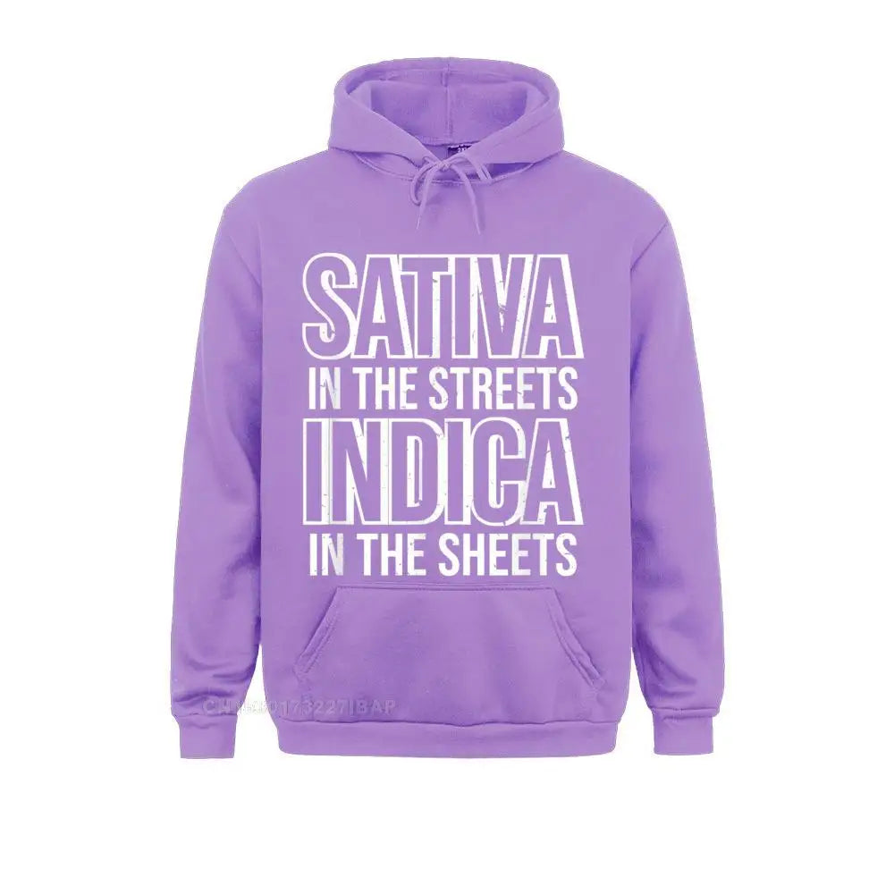 Sativa vs Indica Hoodie – 420 Heavy Hit Graphic Streetwear for Blunt Legends, Smoke Shows & Couch-Locked Icons