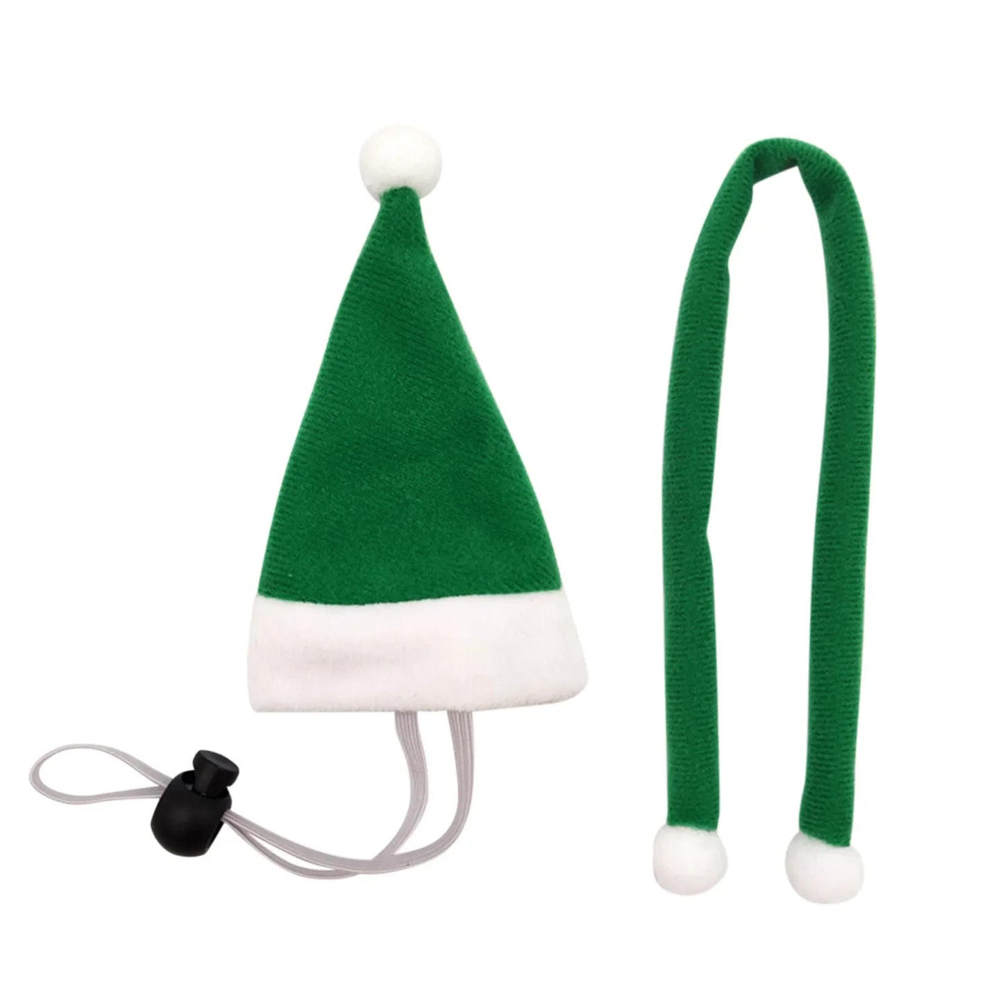Cute Christmas Hat & Scarf Set for Pets - Perfect for Lizards, Chickens, and Guinea Pigs