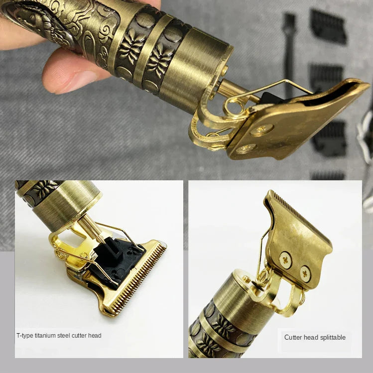 TrimMaster S1 Titanium Precision Hair Clipper – Rechargeable Beard & Body Grooming Shaver, Zero-Gap 0mm Ultra-Close Cut for Men