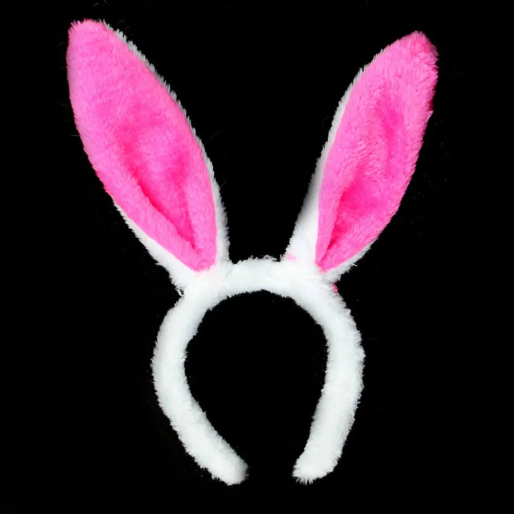 FluffPop Bunny Band – Soft Plush Rabbit Ear Headband for Women & Girls (Cosplay, Parties, Easter Fun!)