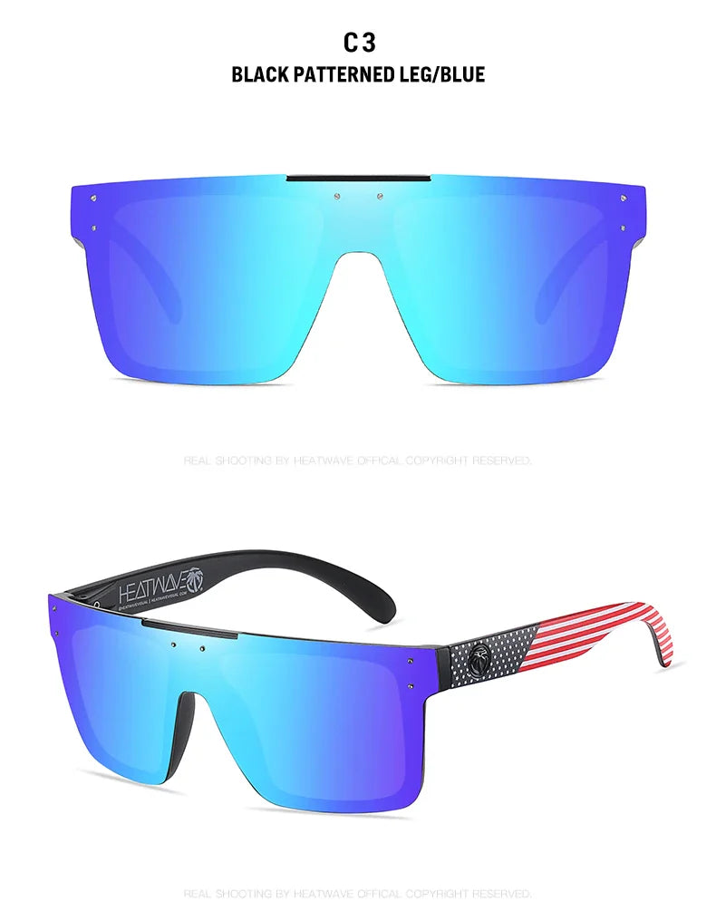 HEAT WAVE: OVERDRIVE Polarized Lens Cyclone-Glam UV400 Sunglasses – Lizard Vigilante Limited Run Edition