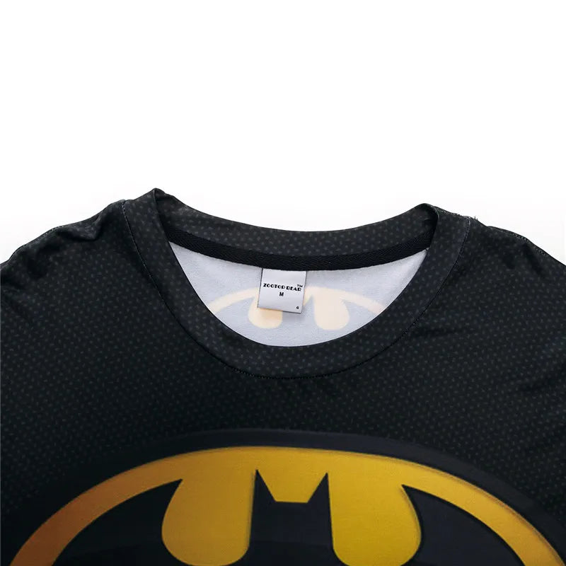 3D Printed Superhero Compression T-Shirt for Men, Comic Cosplay & Sports Quick-Dry Fitness Top, Summer Short Sleeve (S-3XL)