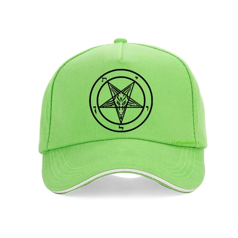 Pentagram Gothic Occult Satan Baseball Cap – Unisex Dad Hat Summer Leisure Trucker Cap Snapback Gorras