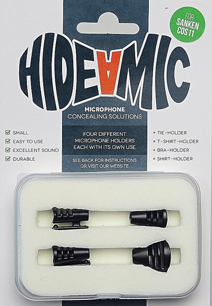 Hide-A-Mic COS11 Set 4 different holders (Beige, White, Clear, Black, Grey)