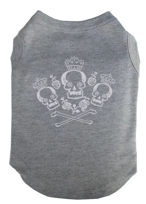 Rose Reaper Pup Tank – Skull Print Dog T-Shirt For Tiny Hellraisers (All Seasons)