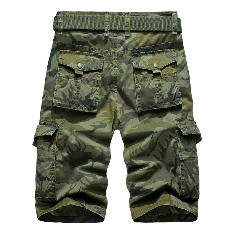 "Concrete Ghosts" – 2025 Loose Fit Camo Cargo Shorts for Men (Size 29–44)