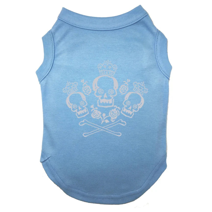 Rose Reaper Pup Tank – Skull Print Dog T-Shirt For Tiny Hellraisers (All Seasons)